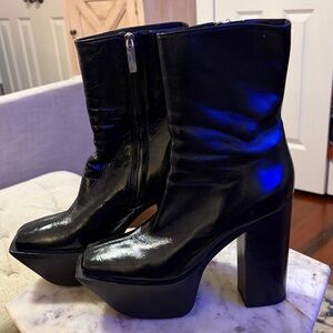 Black Platform Ankle Boots